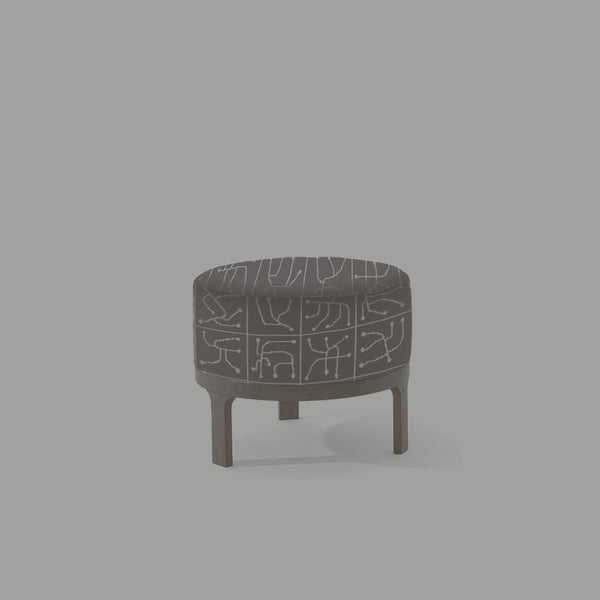 Pouf CONDE rivestito con VRILETTE - Quota